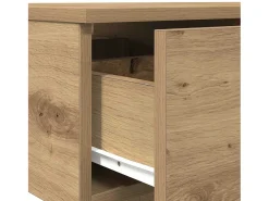 New Mesa de centro | Mesa de apoio 90x60x31 cm deriv. madeira carvalho artisiano Castanho