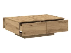 New Mesa de centro | Mesa de apoio 90x60x31 cm deriv. madeira carvalho artisiano Castanho