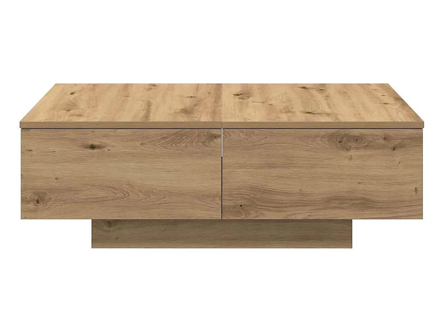 New Mesa de centro | Mesa de apoio 90x60x31 cm deriv. madeira carvalho artisiano Castanho