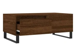 Mesa De Centro* Mesa de centro | Mesa de apoio 90x50x36.5cm derivados madeira carvalho Castanho