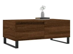 Mesa De Centro* Mesa de centro | Mesa de apoio 90x50x36.5cm derivados madeira carvalho Castanho