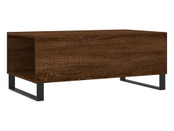 Mesa De Centro* Mesa de centro | Mesa de apoio 90x50x36.5cm derivados madeira carvalho Castanho