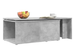 Mesa de centro | Mesa de apoio 150x50x35 cm contraplacado cimento^ Mesa De Centro