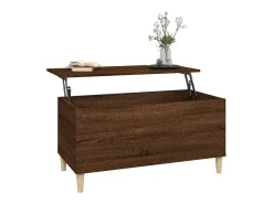 New Mesa de centro | Mesa de apoio 90x44.5x45 cm derivados madeira carvalho Castanho