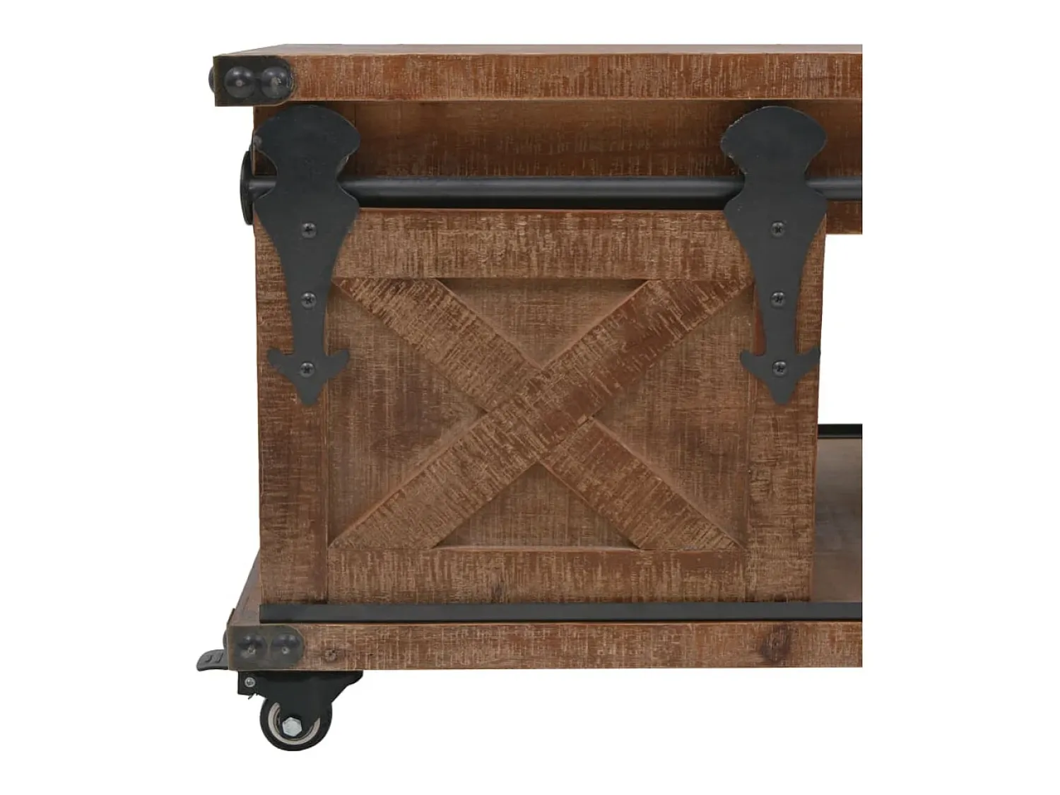 Mesa De Centro* Mesa de centro | Mesa de apoio em madeira de abeto maciça 91x51x38 cm Castanho