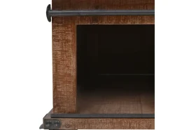 Mesa De Centro* Mesa de centro | Mesa de apoio em madeira de abeto maciça 91x51x38 cm Castanho