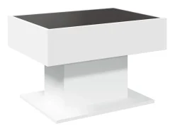 Mesa de centro | Mesa de apoio c/ LEDs 70x50x45 cm derivados de madeira^ Mesa De Centro