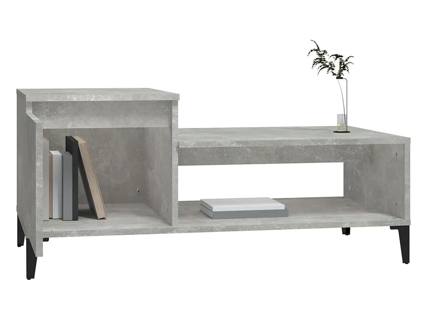 Mesa de centro | Mesa de apoio 100x50x45 cm derivados madeira cimento^ Mesa De Centro