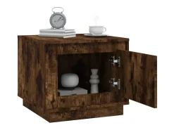 Mesa De Centro| Mesa de centro | Mesa de apoio 51x50x44 cm derivados madeira carvalho fumado Castanho