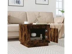 Mesa De Centro| Mesa de centro | Mesa de apoio 51x50x44 cm derivados madeira carvalho fumado Castanho