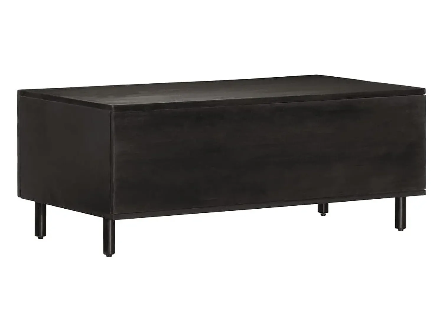 Mesa De Centro* Mesa de centro | Mesa de apoio 100x54x40 cm madeira de mangueira maciça Preto