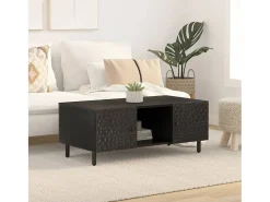 Mesa De Centro* Mesa de centro | Mesa de apoio 100x54x40 cm madeira de mangueira maciça Preto