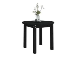 Online Mesa de centro | Mesa de apoio Ø 55x45 cm madeira de pinho maciça Preto