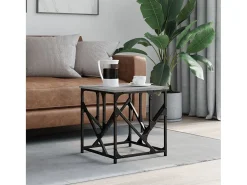 Mesa de centro | Mesa de apoio 45x45x47.5 cm derivados de madeira cinza sonoma^ Mesa De Centro