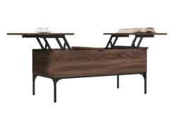 Mesa de centro | Mesa de apoio 100x50x45cm deriv. madeira/metal carvalho^ Mesa De Centro