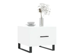 Mesa De Centro* Mesa de centro | Mesa de apoio 50x50x40 cm derivados de madeira Branco