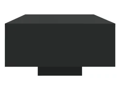 Mesa de centro | Mesa de apoio | Mesa de café com luzes LED 85x55x31 cm Preto