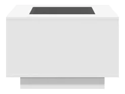 Mesa de centro | Mesa de apoio c/LEDs 60x60x40cm contraplacado brilhante^ Mesa De Centro