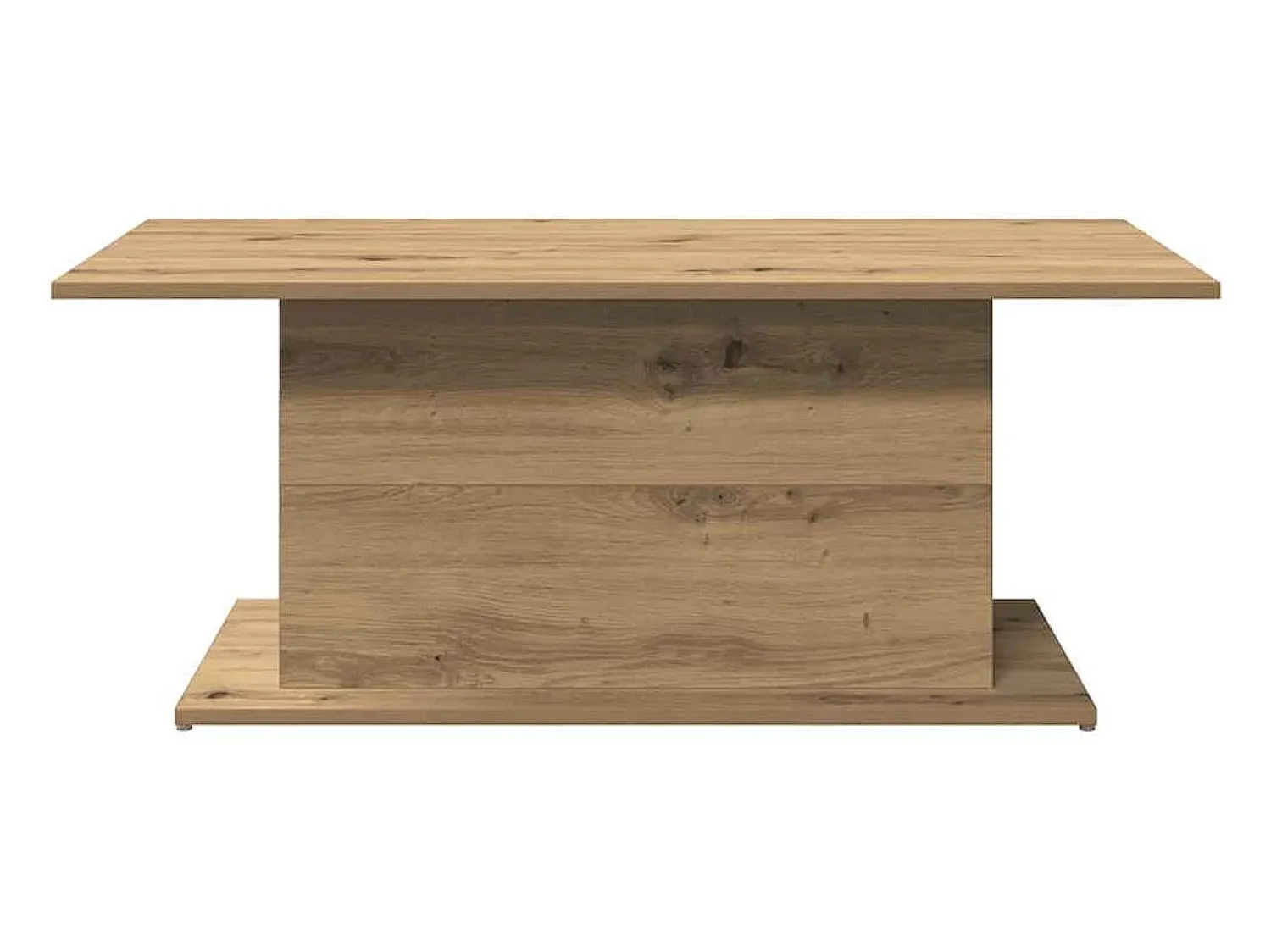 Mesa De Centro* Mesa de centro | Mesa de apoio 102x55.5x40cm derivados madeira carvalho artisiano Castanho