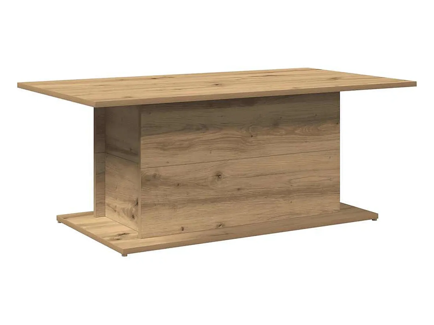 Mesa De Centro* Mesa de centro | Mesa de apoio 102x55.5x40cm derivados madeira carvalho artisiano Castanho