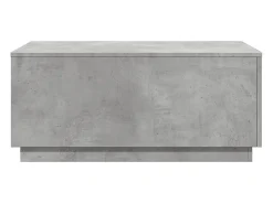 Mesa de centro | Mesa de apoio com luzes LED 90x50x40 cm cimento^ Mesa De Centro