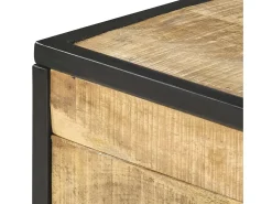 Mesa de centro | Mesa de apoio | Mesa de café 70x50x33 cm madeira de mangueira maciça^ Mesa De Centro