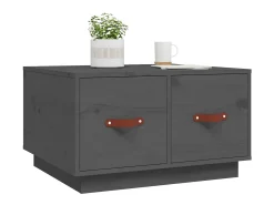 Mesa De Centro* Mesa de centro | Mesa de apoio 60x53x35 cm pinho maciço cinza Cinzento