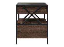 Mesa de centro | Mesa de apoio luzes LED Infinity 40x40x51 cm carvalho^ Mesa De Centro
