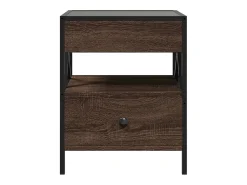 Mesa de centro | Mesa de apoio luzes LED Infinity 40x40x51 cm carvalho^ Mesa De Centro