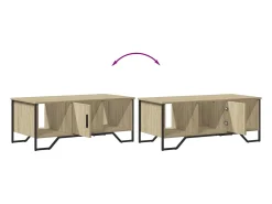 Mesa de centro | Mesa de apoio 100x51x40 cm derivados madeira carvalho sonoma^ Mesa De Centro