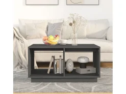Mesa De Centro| Mesa de centro | Mesa de apoio 80x50x40 cm madeira de pinho maciça cinza Cinzento