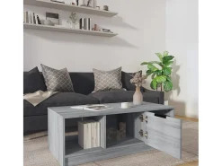 Discount Mesa de centro | Mesa de apoio 102x50x36cm derivados de madeira sonoma Cinzento