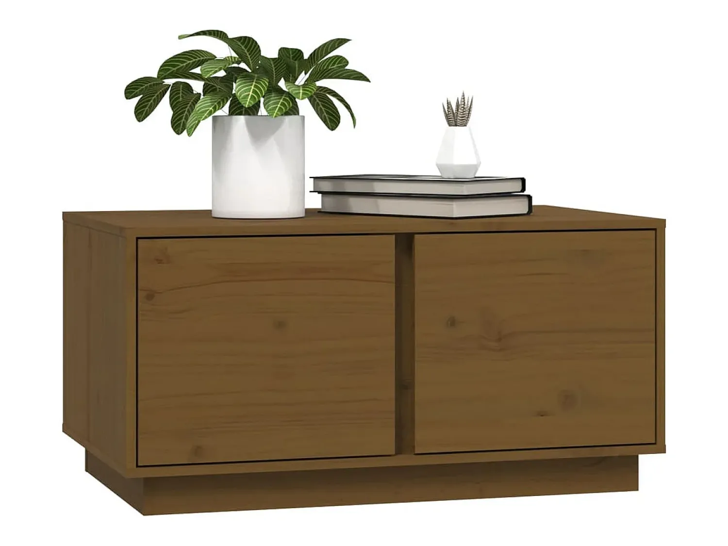 Mesa De Centro| Mesa de centro | Mesa de apoio 80x50x40 cm madeira de pinho maciça -mel Castanho