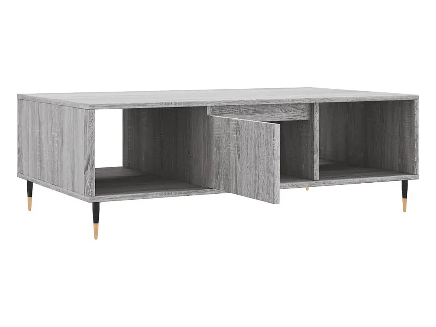 Mesa De Centro* Mesa de centro | Mesa de apoio 104x60x35 cm derivados madeira sonoma Cinzento