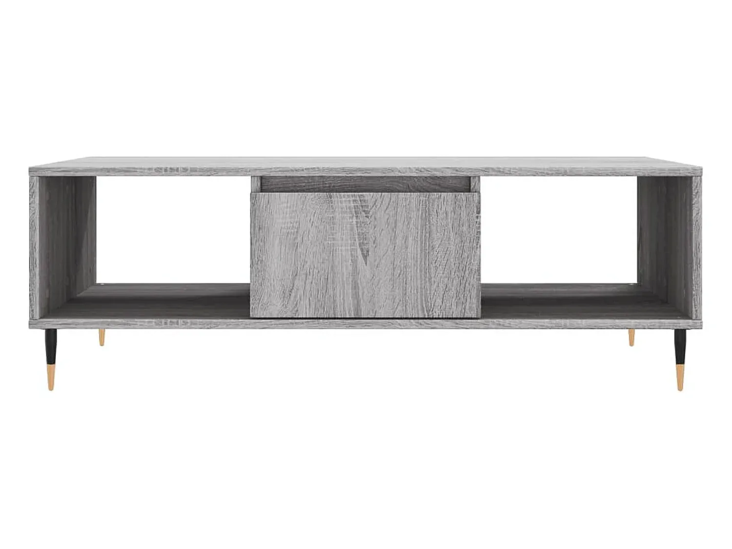 Mesa De Centro* Mesa de centro | Mesa de apoio 104x60x35 cm derivados madeira sonoma Cinzento