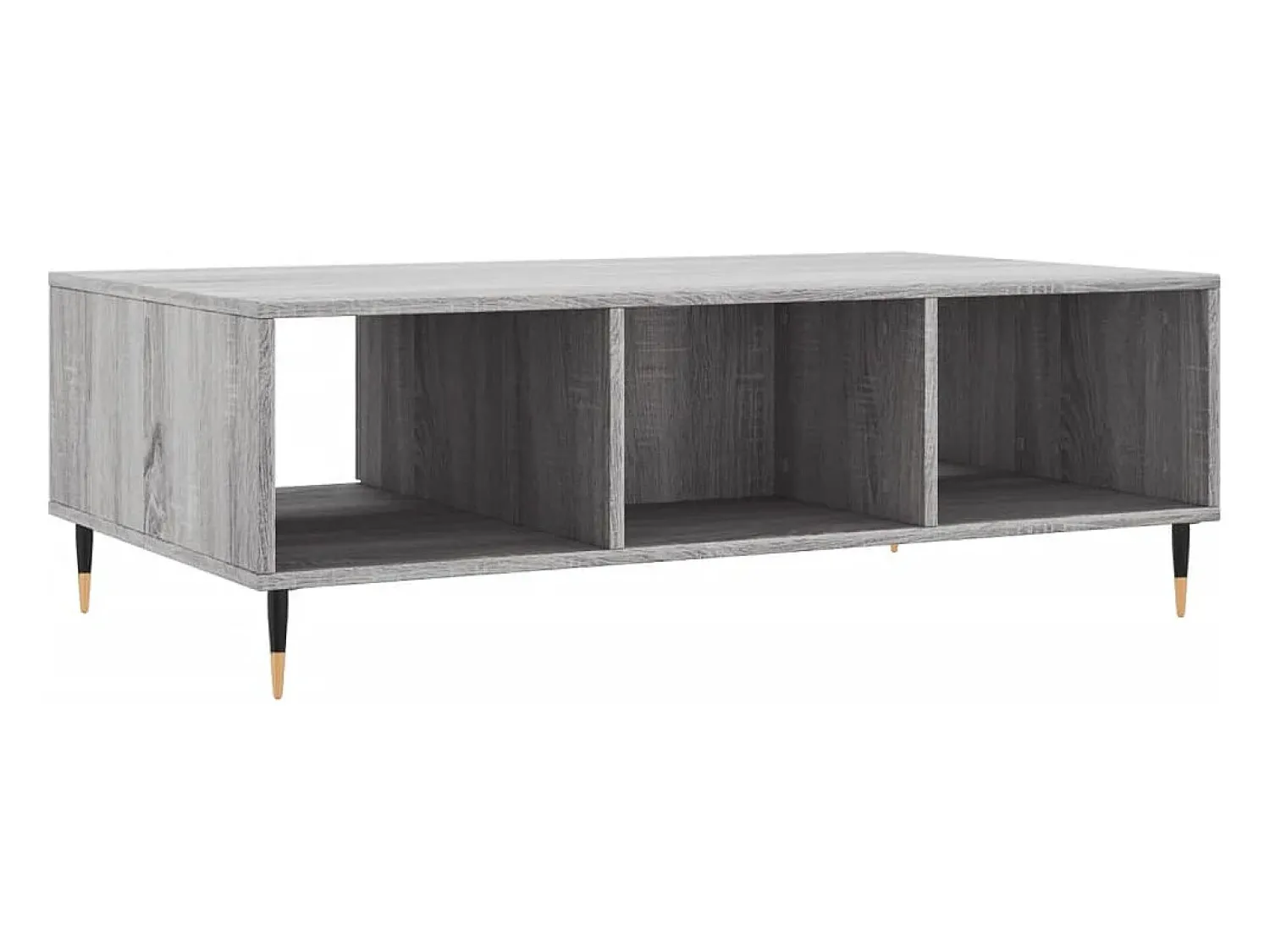 Mesa De Centro* Mesa de centro | Mesa de apoio 104x60x35 cm derivados madeira sonoma Cinzento