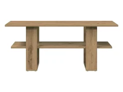 Outlet Mesa de centro | Mesa de apoio 102x55x42cm derivados de madeira carvalho artisiano Castanho