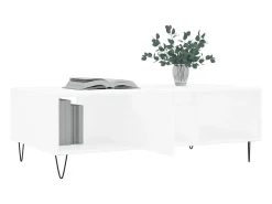Mesa De Centro| Mesa de centro | Mesa de apoio 104x60x35 cm derivados de madeira Branco