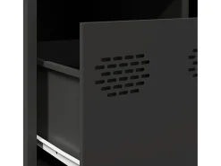 Mesa De Centro| Mesa de centro | Mesa de apoio 101.5x50x43.5 cm aço laminado a frio Preto