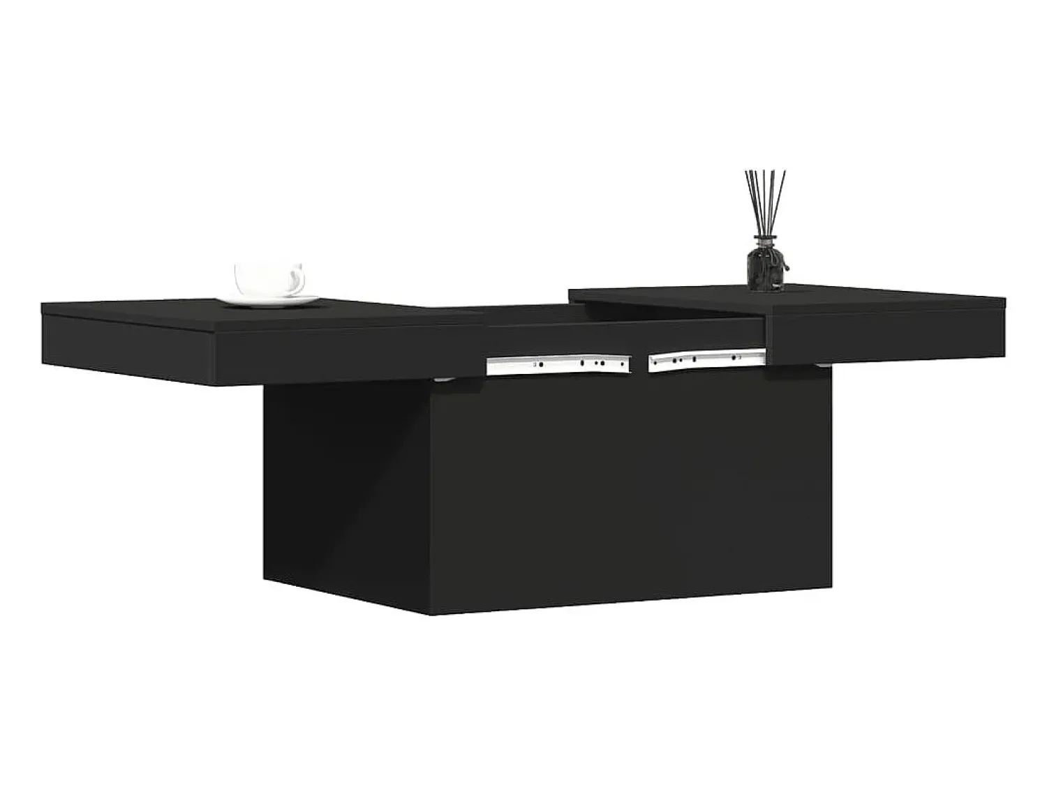 Mesa De Centro| Mesa de centro | Mesa de apoio 100x55x40 cm derivados de madeira Preto
