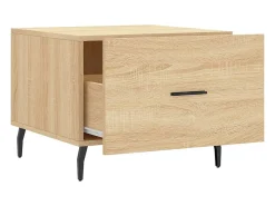 Mesa De Centro| Mesa de centro | Mesa de apoio 50x50x40 cm derivados de madeira carvalho sonoma Castanho