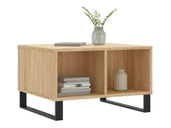 Mesa De Centro* Mesa de centro | Mesa de apoio 60x50x36.5 cm derivados madeira carvalho sonoma Castanho