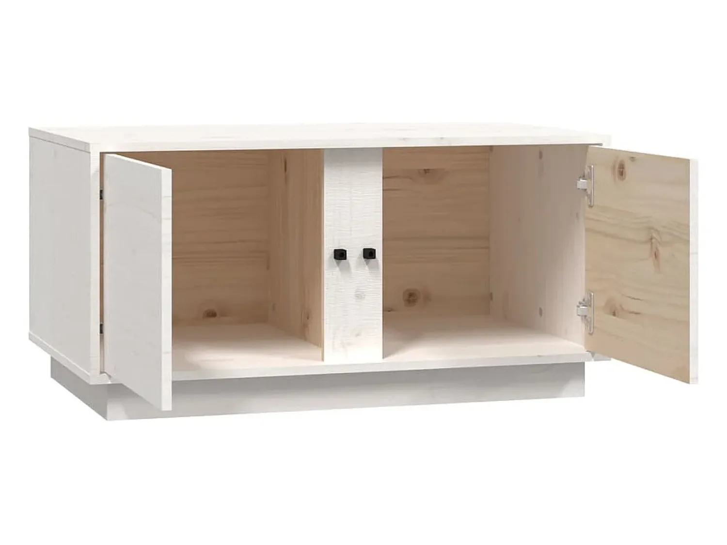Mesa De Centro* Mesa de centro | Mesa de apoio 80x50x40 cm madeira de pinho maciça Branco