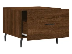 Mesa De Centro| Mesa de centro | Mesa de apoio 50x50x40 cm derivados madeira carvalho Castanho