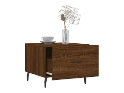 Mesa De Centro| Mesa de centro | Mesa de apoio 50x50x40 cm derivados madeira carvalho Castanho