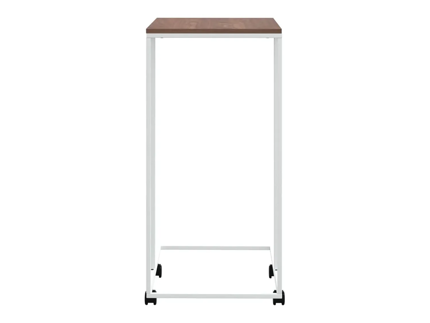 Outlet Mesa de centro | Mesa de apoio c/ rodas 40x30x63.5cm derivados de madeira branca Branco