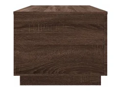 Mesa De Centro* Mesa de centro | Mesa de apoio com luzes LED 90x50x40 cm carvalho Castanho