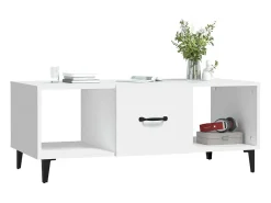 Mesa De Centro| Mesa de centro | Mesa de apoio 102x50x40 cm madeira processada Branco