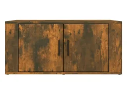 Mesa de centro | Mesa de apoio 80x50x36 cm derivados madeira carvalho fumado^ Mesa De Centro