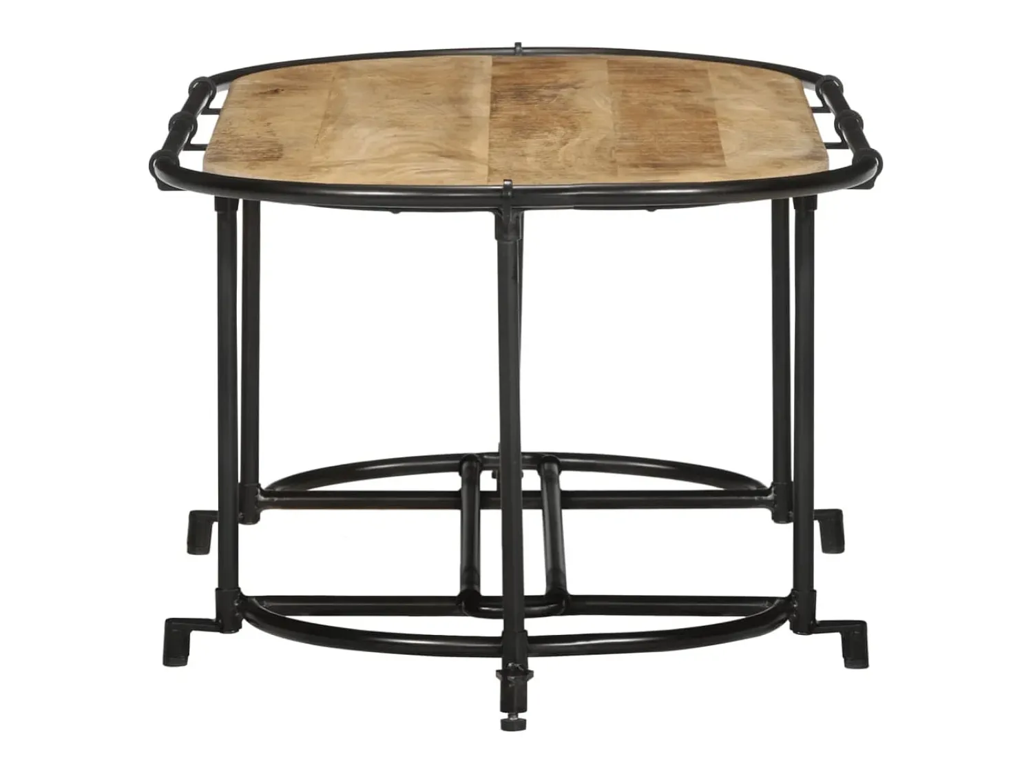 Mesa De Centro| Mesa de centro | Mesa de apoio | Mesa de café 110x55x40 cm madeira de mangueira áspera maciça Castanho